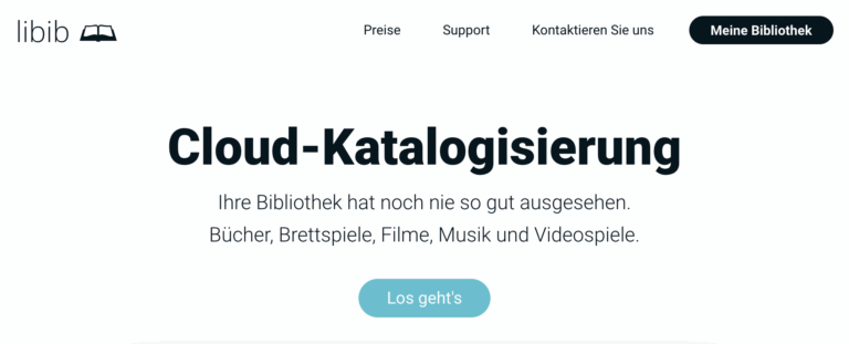 German homepage screenshot