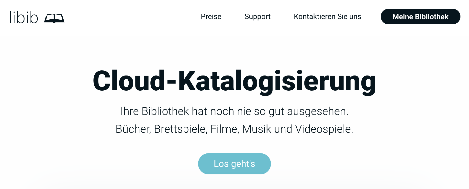 German homepage screenshot