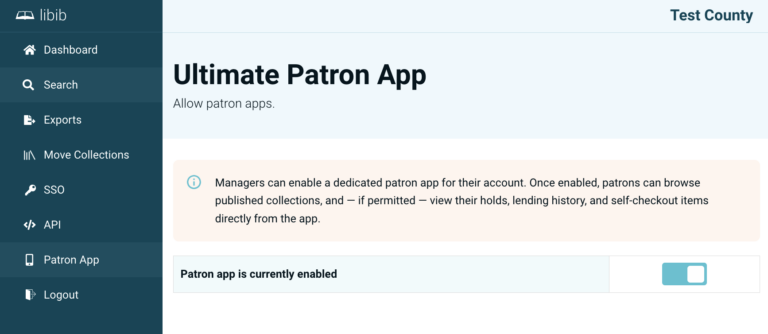 Patron App Ultimate Setting